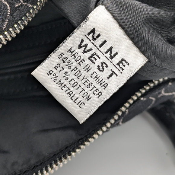 Nine West Black & Silver Patterned Handbag - Picture 11 of 11